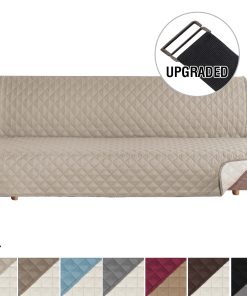 Reversible Futon Armless Sofa Slipcover Water Resistant