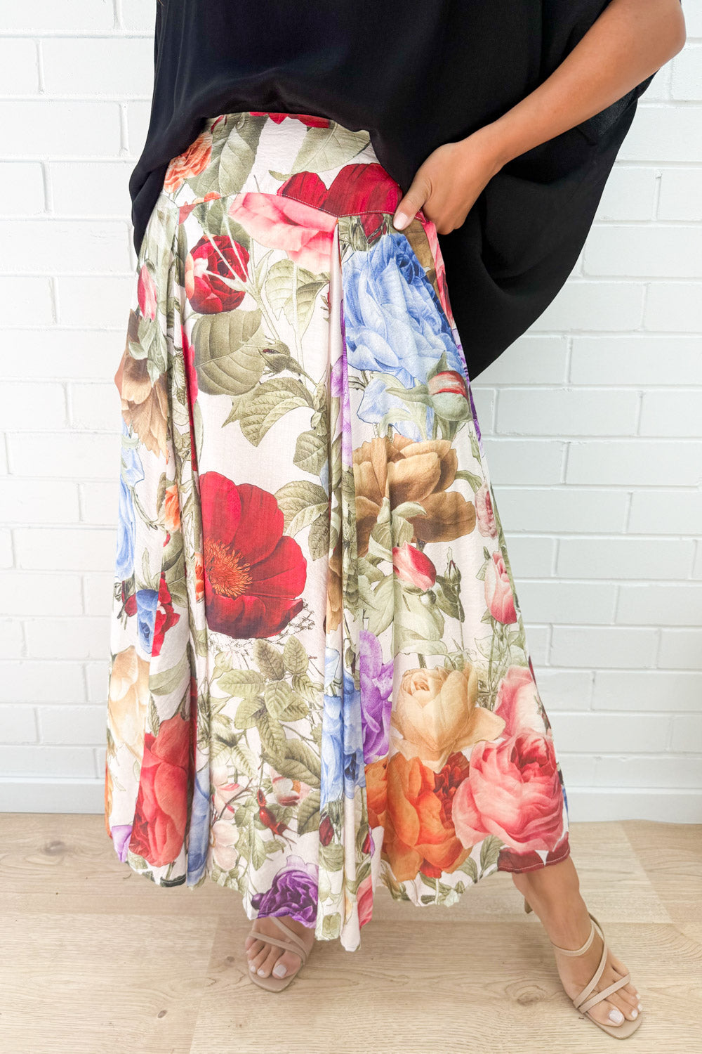 Sandra Maxi Skirt - Vintage Garden Floral