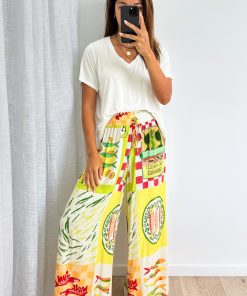 Sardelle Pants - Chartreuse Multi Print