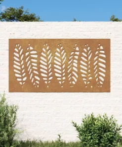 Corten Steel Leaf Design Patio Wall Decoration 41.3\\\