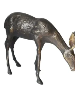 Bronze Metal Garden Decor Deer Sculpture Outdoor Antique Animal Bronze Deer Ornaments and Figures