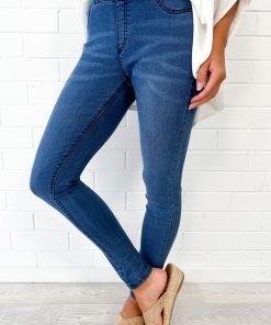 The No-Panel Skinny Jeans - Mid Denim