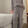 The Unwind Lounge Pants - Chocolate Stripe