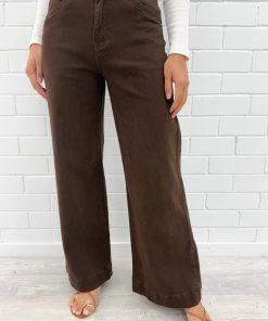 Tilda Wide Leg Jeans - Chocolate Denim
