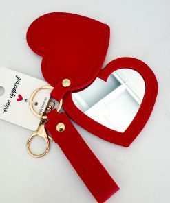 Mirror Hearts Bag Charm - Red