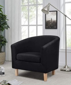 Split Velvet Tub Chair Slipcover