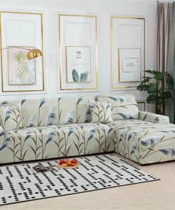 Spandex Print Stretch L-Shape Sofa Cover